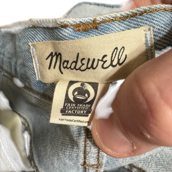Madewell NWT Relaxed Denim Shorts Womens Size 32 Baggy Frayed High Rise - Picture 5 of 6